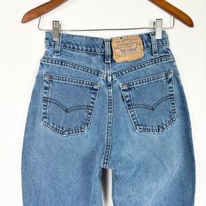 Vintage 90s Levis XX Jeans Slim‎ Taper High Waist Denim Blue Gold Tab